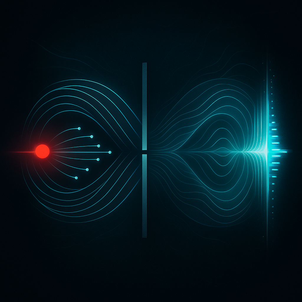 QuantumVibes - Abstract Visualization of Quantum Wave Interference and Particle Paths
