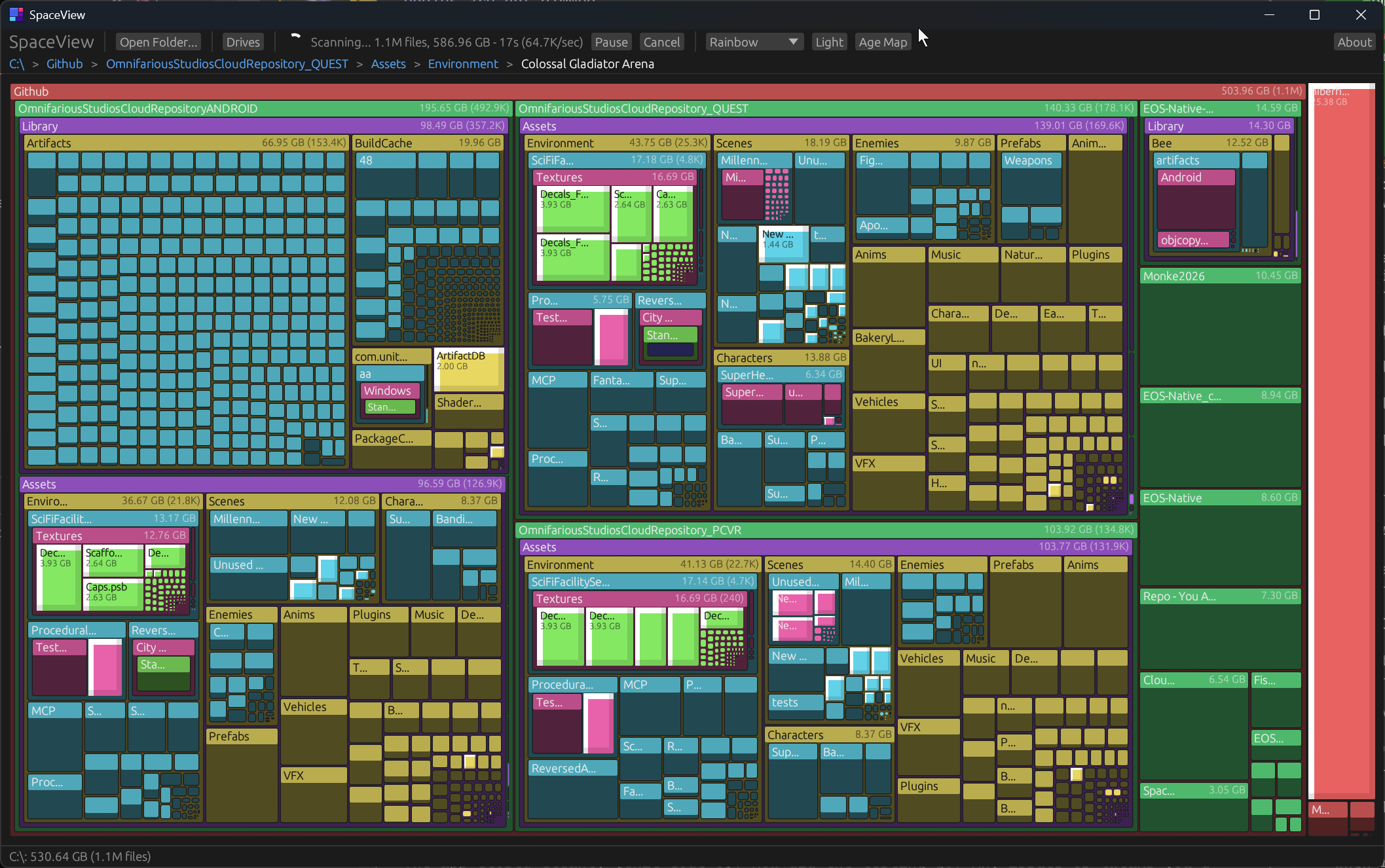 SpaceView - Disk Space Visualizer in Rust